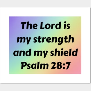 Bible Verse Psalm 28:7 Posters and Art